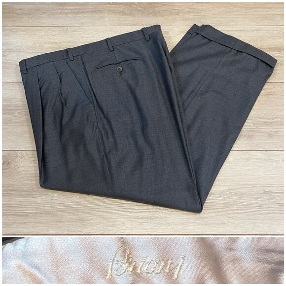 Brioni Other - Brioni Moudi Super 150s Men's Pleated Dress Pants Gray Size 38R JP
